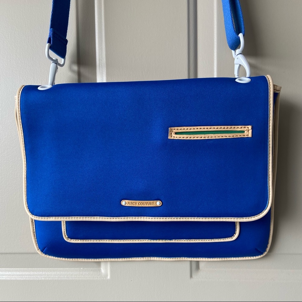 Juicy Couture Messenger Bag - Blue Neoprene